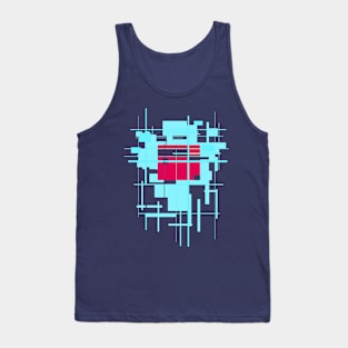 Pattern - Abstract Industrial Color Cube Tank Top